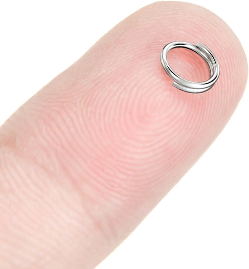 HOLAILS 100PCS Small Key Rings Stainless Steel Split Rings mini Metal Ring Functions on connectors for or Jewelry Making and Keychain Rins(0.24 inches, Silver) - Image 1